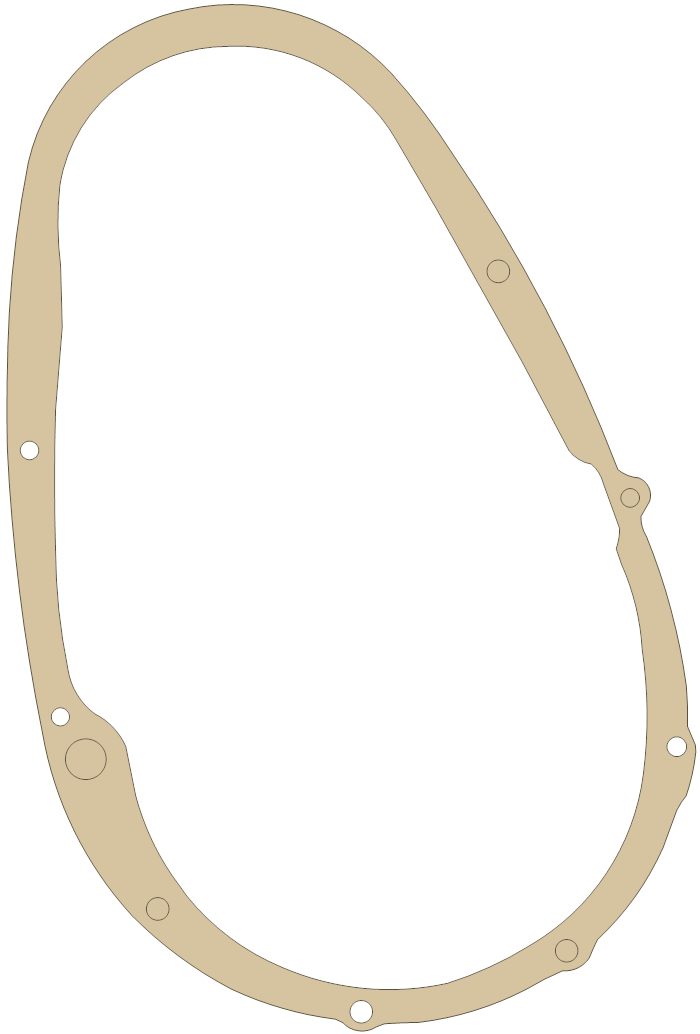 Triumph 650cc 1 gasket outline