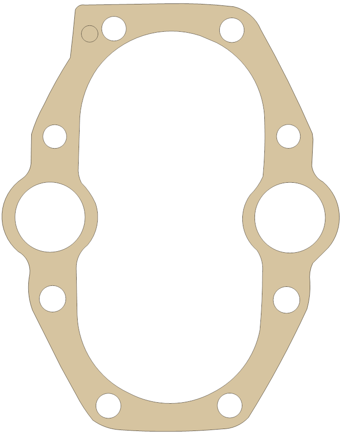 Triumph 650cc 2 gasket outline