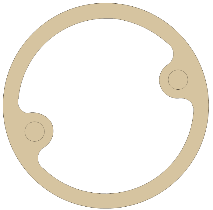 Triumph 650cc 4 gasket outline