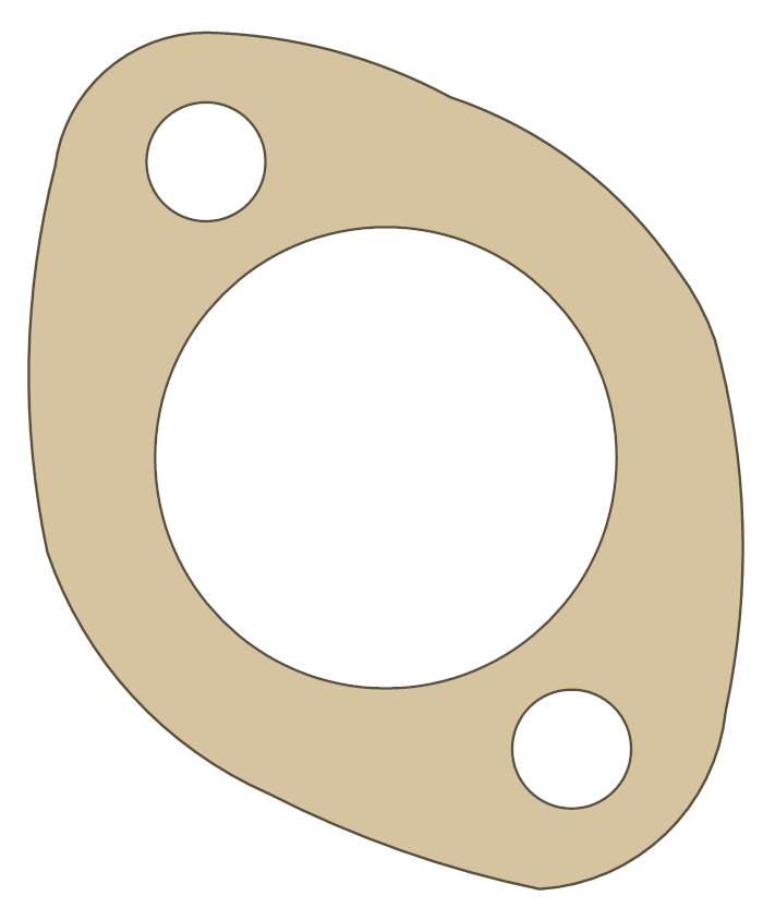 Triumph 650cc 5 gasket outline