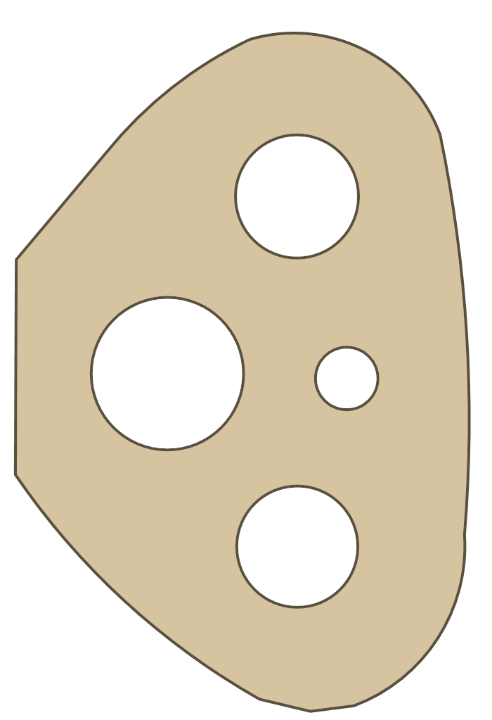 Triumph 650cc 8 gasket outline