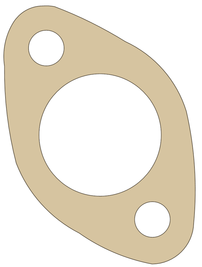Triumph 650cc 9 gasket outline