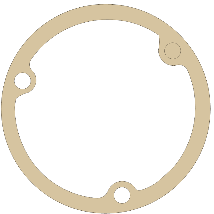 Triumph 650cc 10 gasket outline