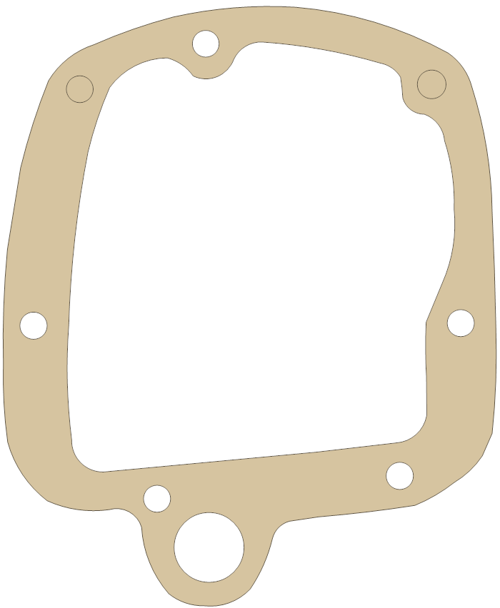 Triumph 650cc 11 gasket outline