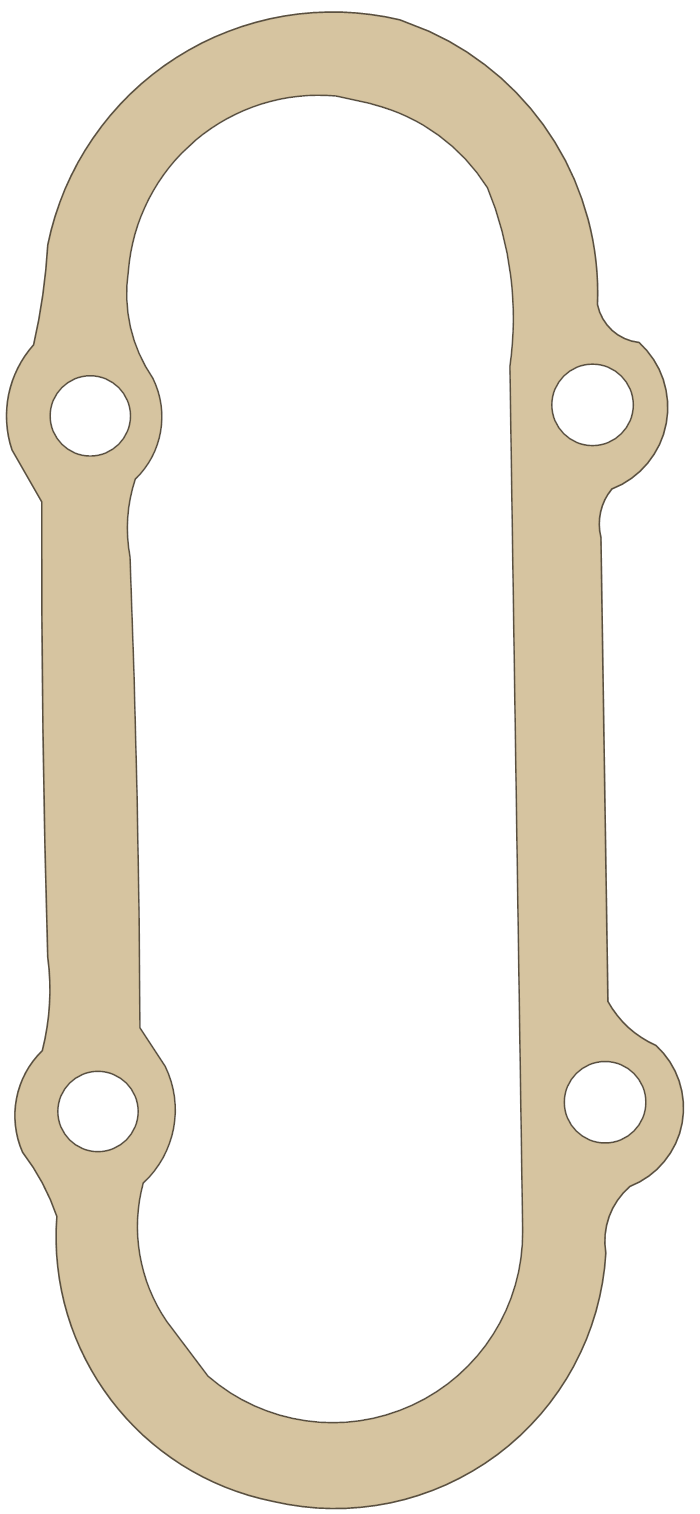 Triumph 650cc 13 gasket outline