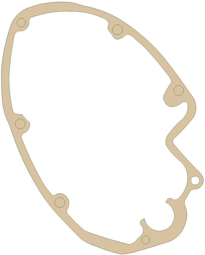 Triumph 650cc 14 gasket outline