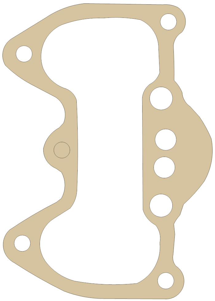 Triumph 650cc 15 gasket outline
