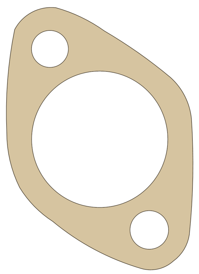 Triumph 750cc Carburetor Mount gasket outline