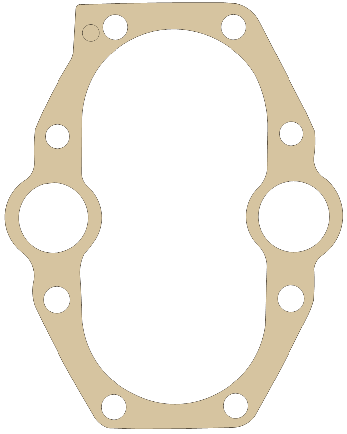 Triumph T120 Base Gasket gasket outline