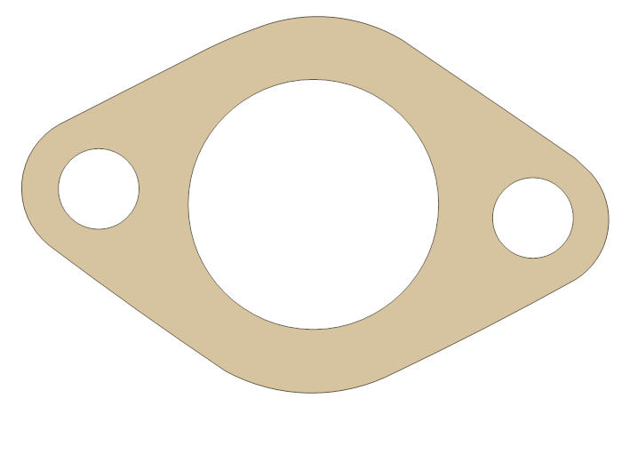 Triumph TR7 Intake gasket outline