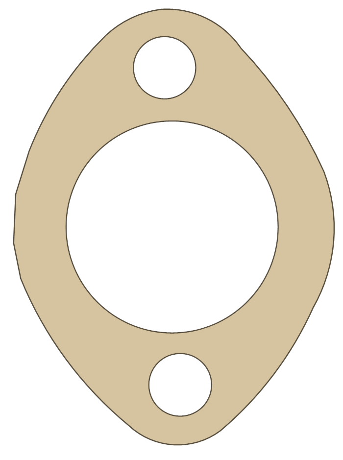 Triumph TR7 Carb gasket outline