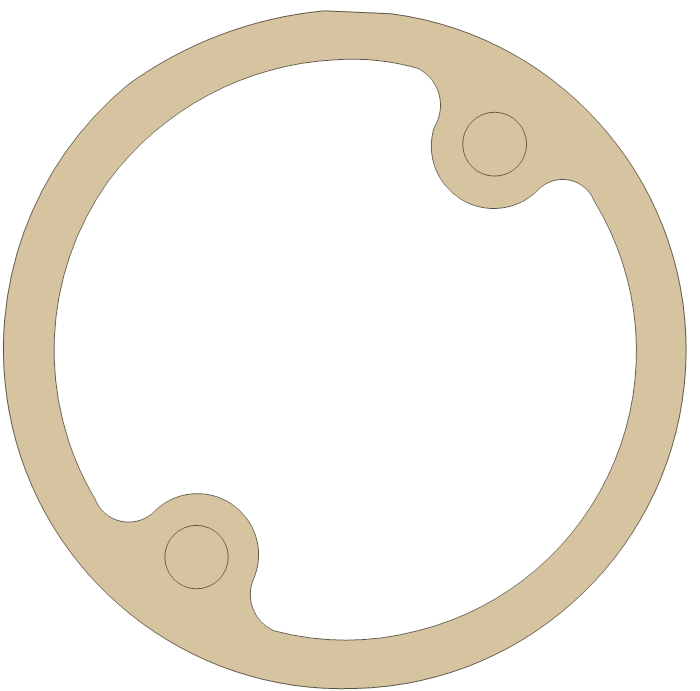 Triumph T120 Points Cover gasket outline