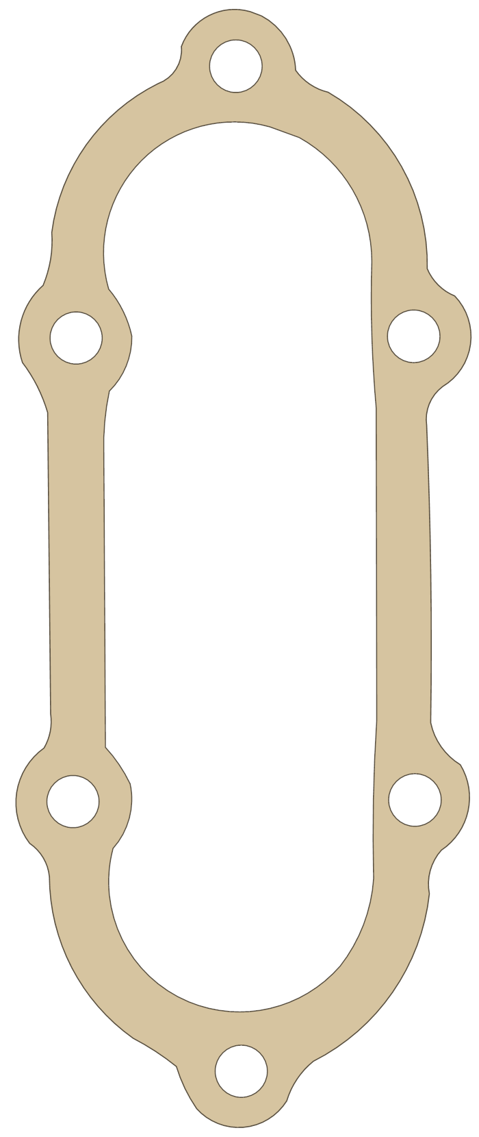 Triumph T140 Inspection Cover gasket outline