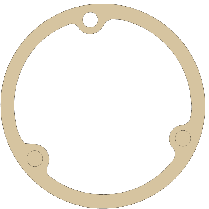 Triumph T140 Rotor Cover gasket outline