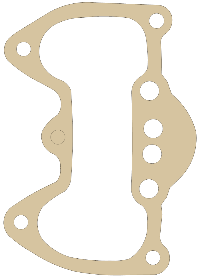 Triumph T140 Rocker Box base gasket outline