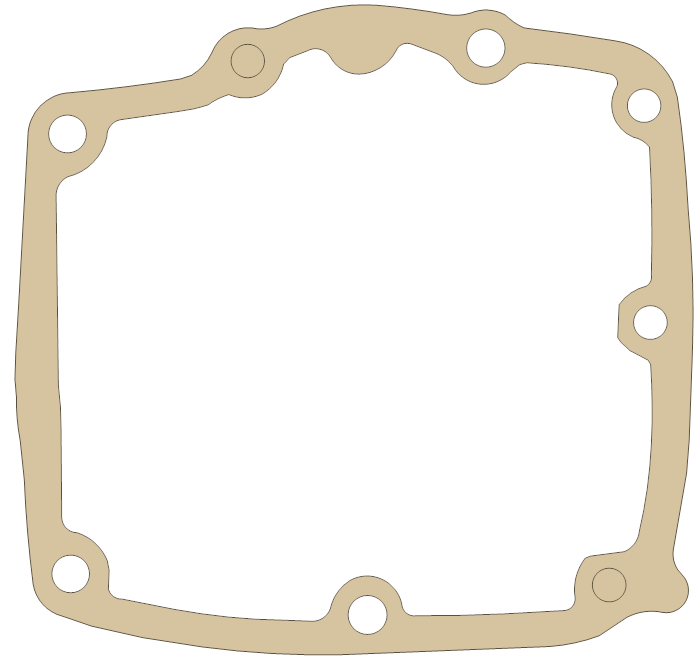 Triumph Inner Box gasket outline, OEM 57-7012 PU, A material