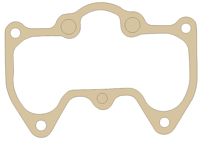 Triumph Rocker Box Base gasket outline, OEM 70-9348PU, A material