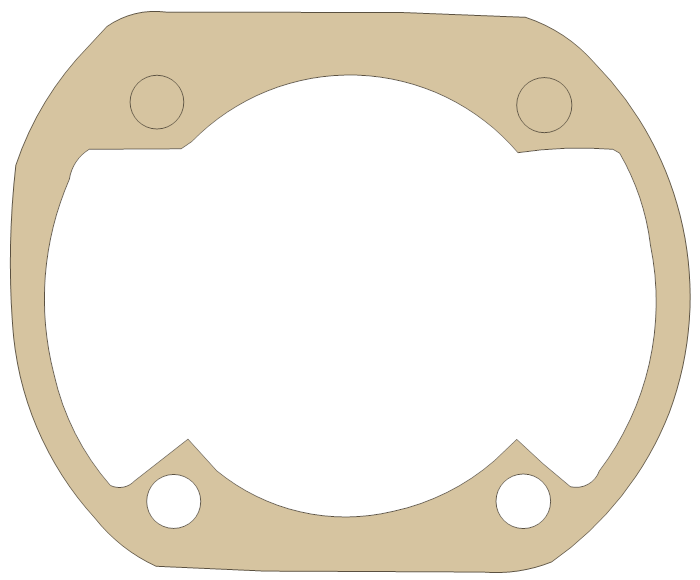 Yamaha GPX433 Base gasket outline