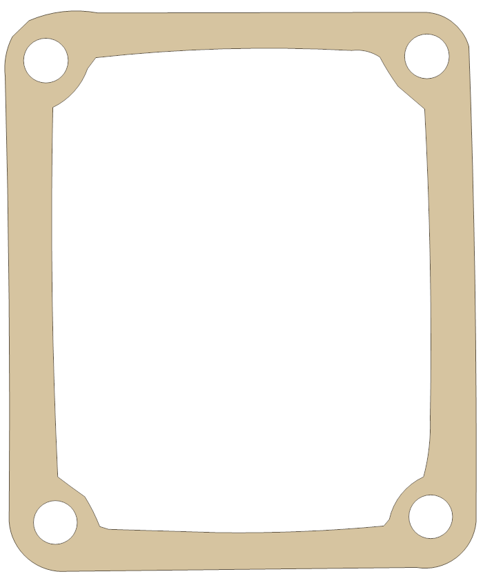 Yamaha SRV Reed Intake gasket outline