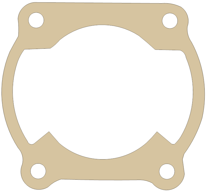 Yamaha SRV Base gasket outline