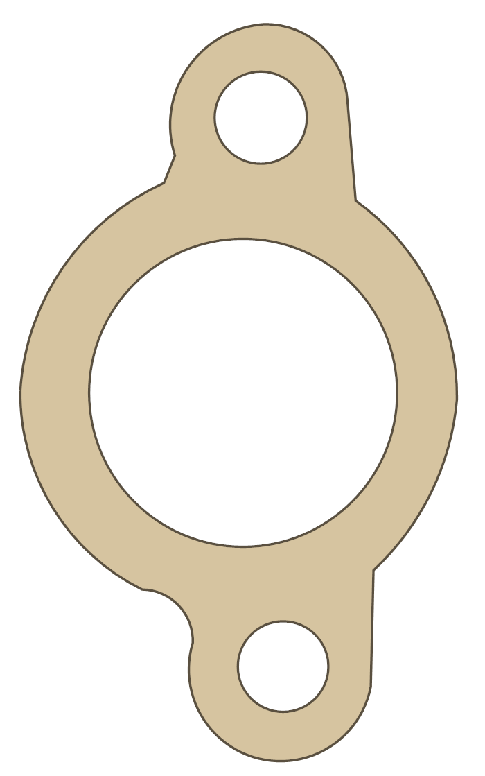 Yamaha SRV Gasket gasket outline