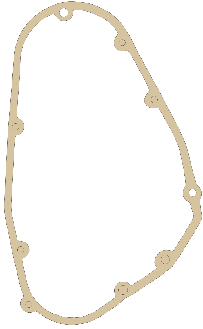 Husqvarna 570 LH Side Cover gasket outline