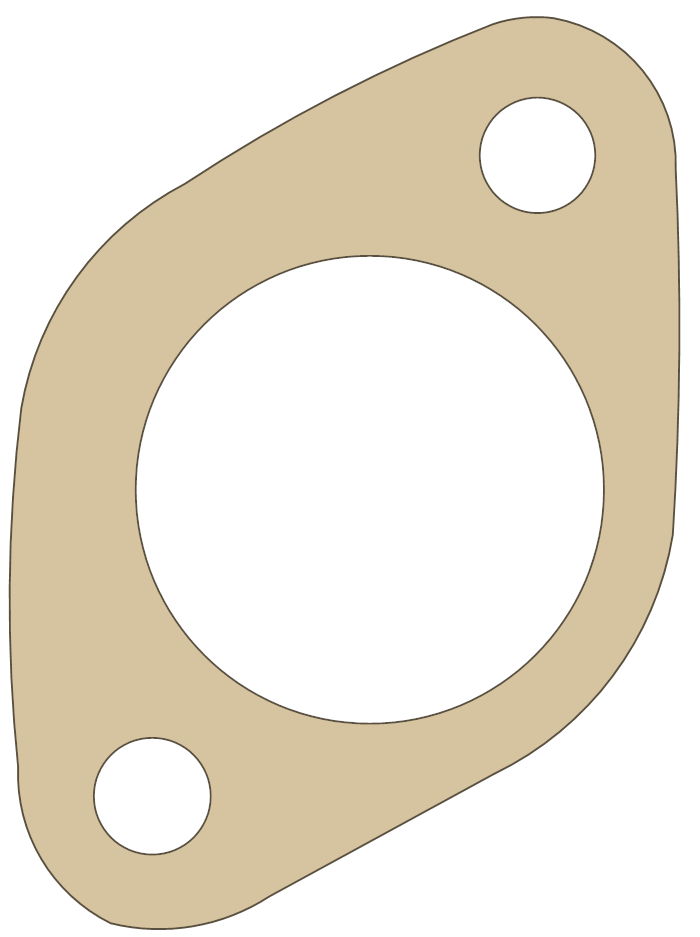 Kawasaki JS440 Gasket gasket outline