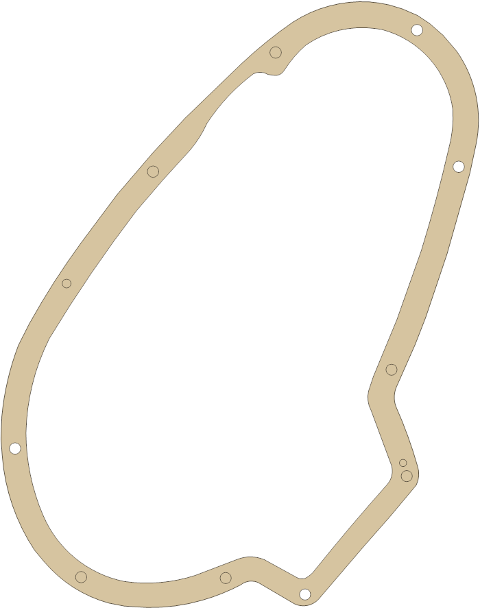 Harley Davidson Primary Cover gasket outline, OEM 34955-67, A material