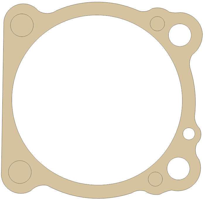 Harley Davidson Cylinder Base gasket outline, OEM 16774-86D, A material
