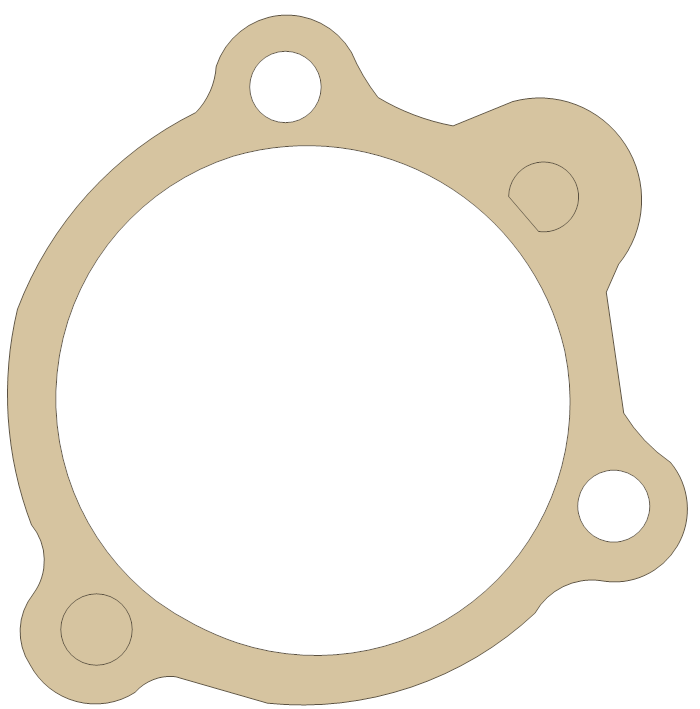 Harley Davidson 26995-86A gasket outline, OEM 26995-86A, B material