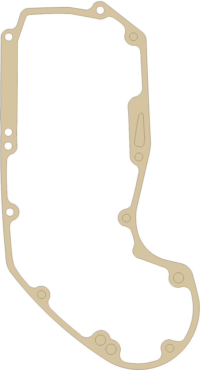 Harley Davidson Cam Cover gasket outline, OEM 25263-86, B material