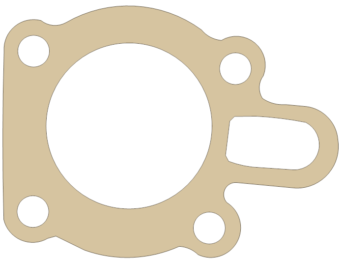 Harley Davidson Oil Pump Body gasket outline, OEM 26495-89A, A material