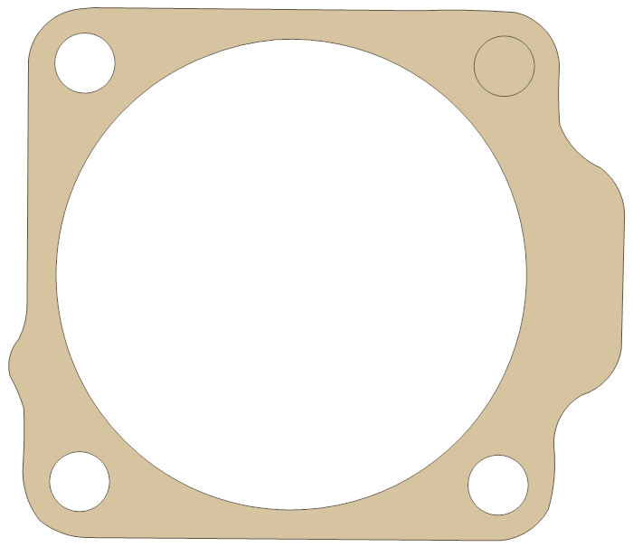 Harley Davidson Front Cylinder Base gasket outline, OEM 16776-63, B material