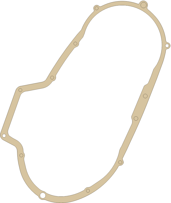 Harley Davidson Primary Cover gasket outline, OEM 34955-89A, B material