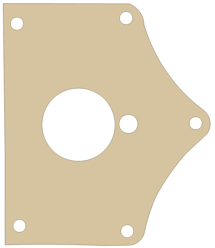 Harley Davidson Ratchet Adapt Plate gasket outline, OEM 34565-52, A material