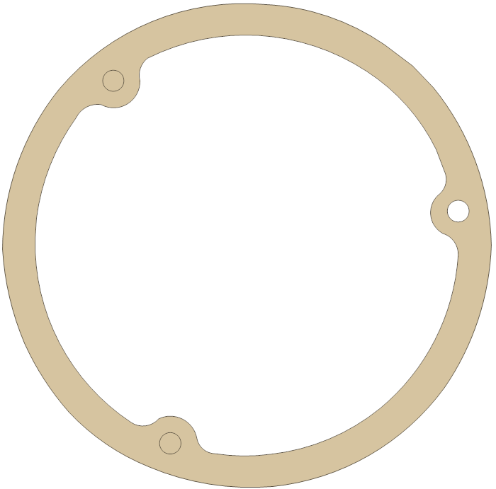 Harley Davidson Clutch Cover gasket outline, OEM 25416-70, A material