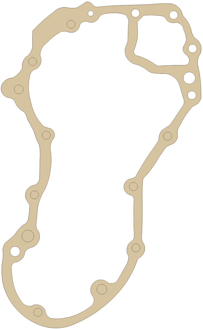 Harley Davidson Timing Gear Cover gasket outline, OEM 25225-36, A material