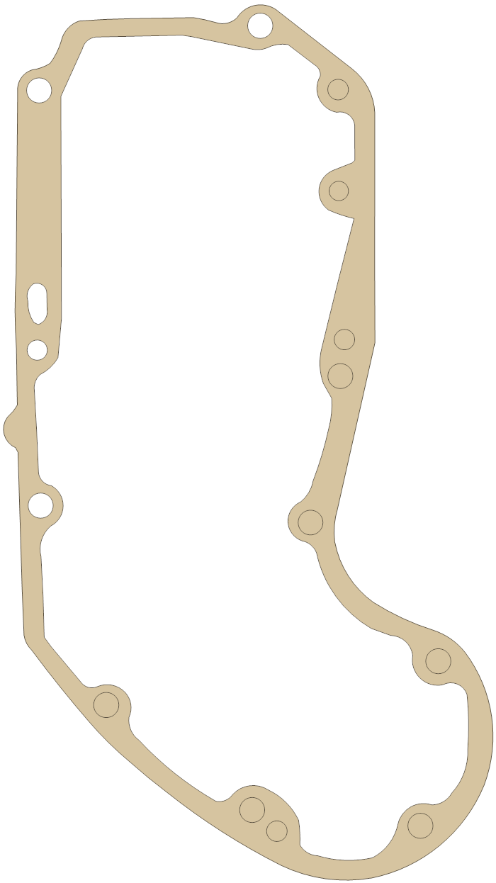 Harley Davidson Cam Cover gasket outline, OEM 25224-52, A material