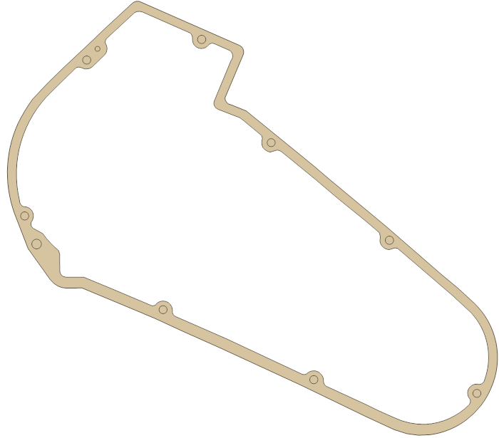 Harley Davidson Primary Cover gasket outline, OEM 60540-65A, A material