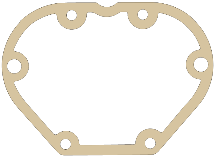 Harley Davidson Cover gasket outline, OEM 25225-93B, A material