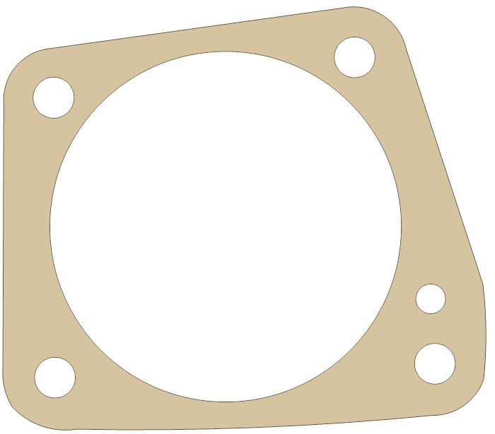 Harley Davidson Tappet Block Front gasket outline, OEM 18634-48C, D material