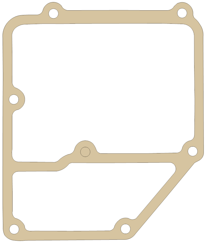 Harley Davidson Gasket gasket outline, OEM 34917-90B, B material