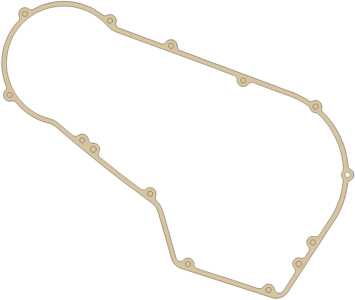 Harley Davidson Primary Cover gasket outline, OEM 60539-94B, B material