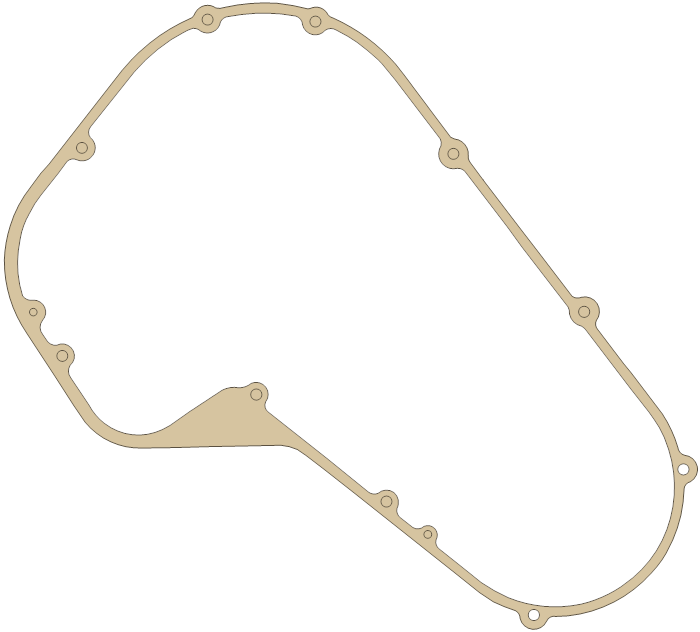 Harley Davidson Primary Cover gasket outline, OEM 34901-94C, B material