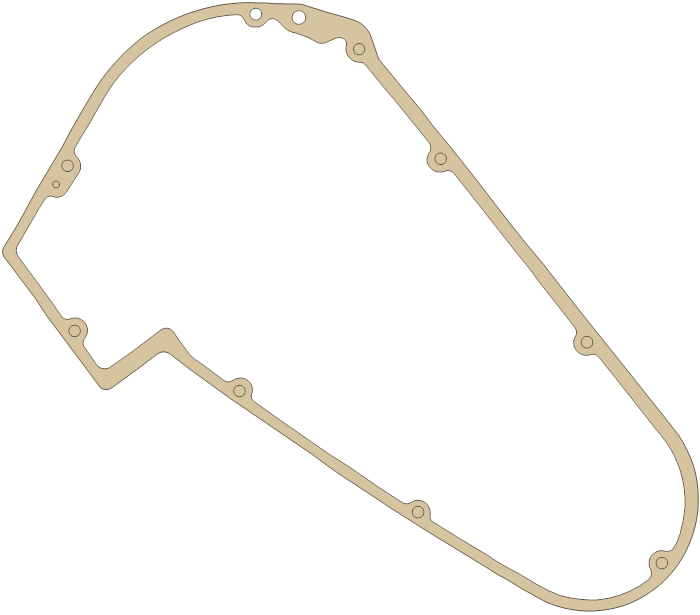 Harley Davidson Primary Cover gasket outline, OEM 60538-81E, B material