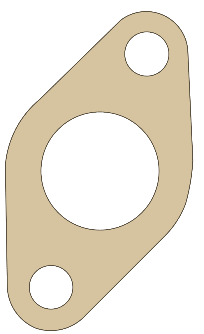 Harley Davidson Panhead 15 gasket outline