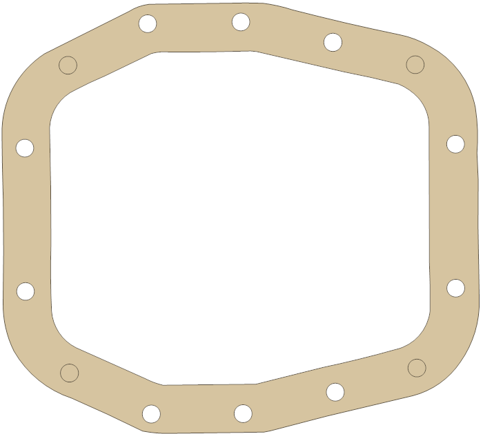 Harley Davidson Cover gasket outline, OEM 4726, B material