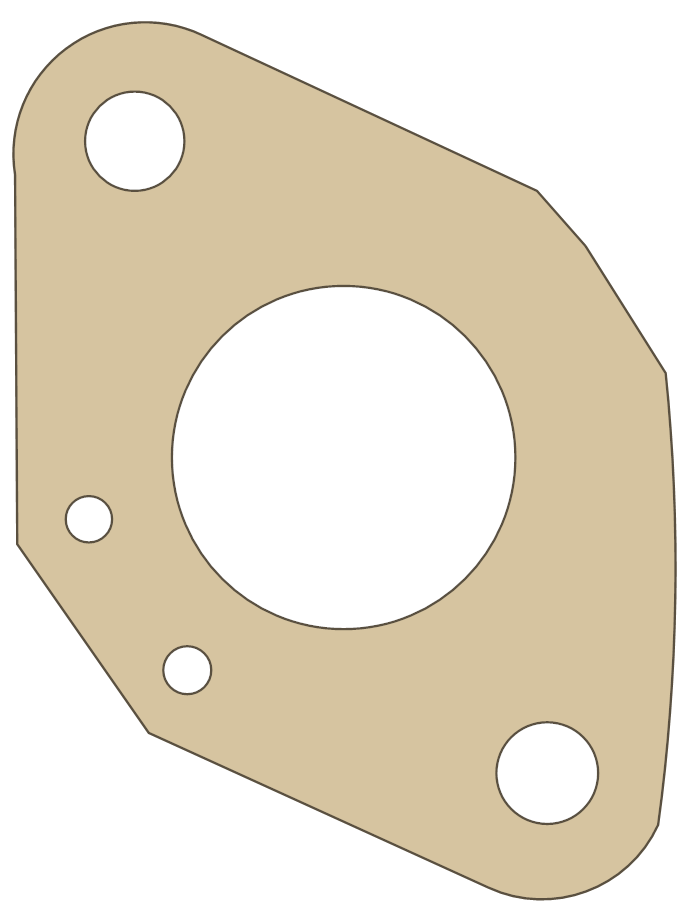 Harley Davidson Columbia Carburetor Mt. gasket outline