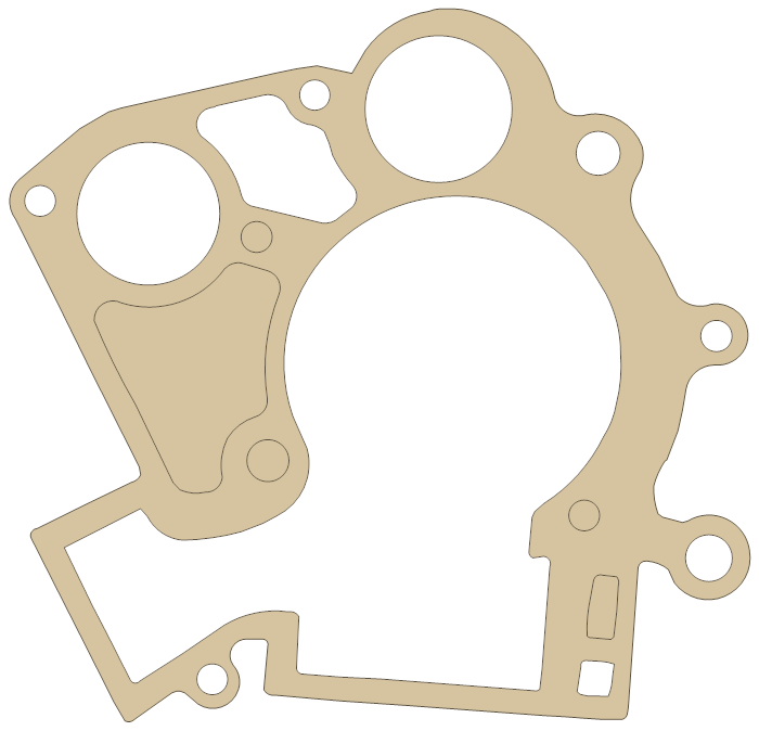Cobra Crankcase gasket outline, OEM ZCMOBE12, D material