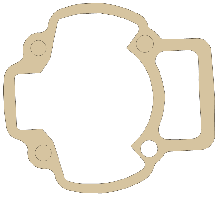 Cobra Base Gasket gasket outline, OEM ZCKG0501, D material